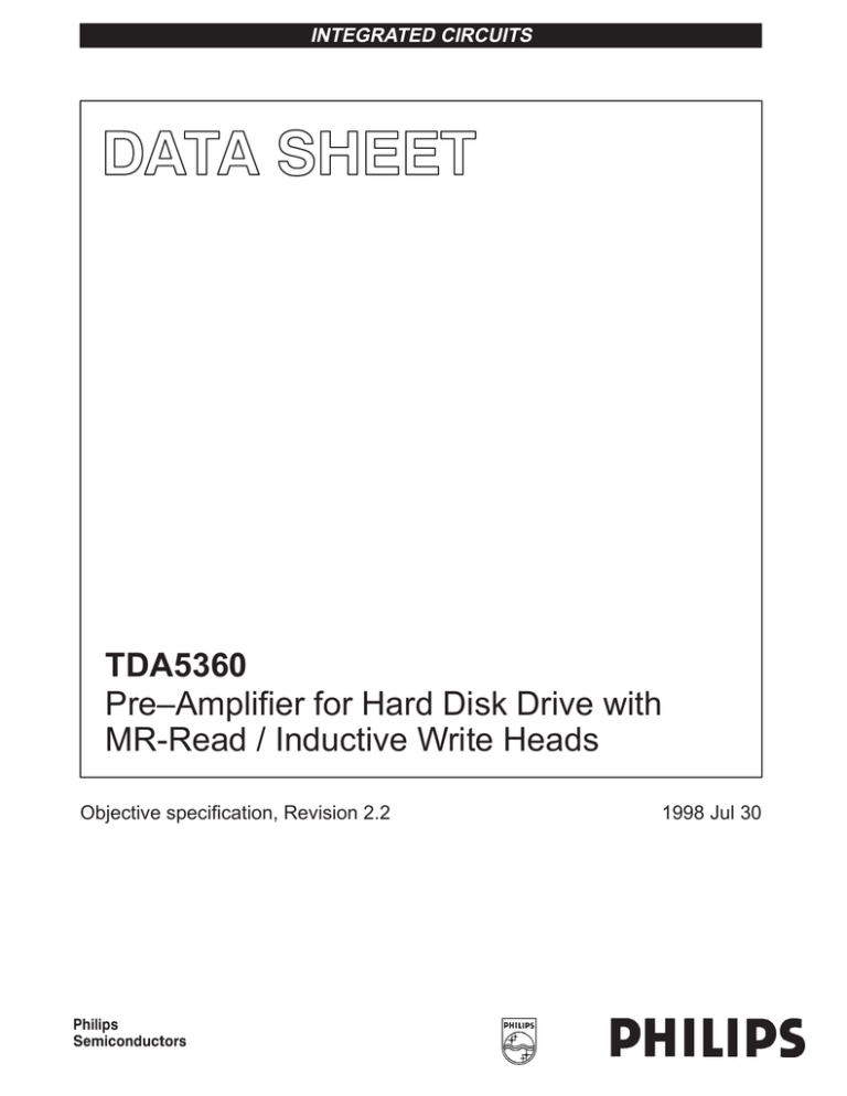 Philips TDA5360 User manual Philips TDA5360 User manual
