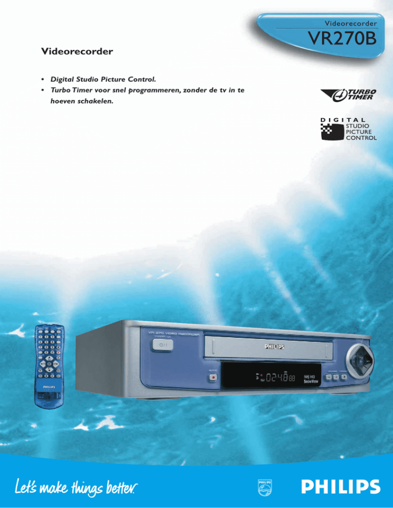 Philips VR270B User manual Philips VR270B User manual