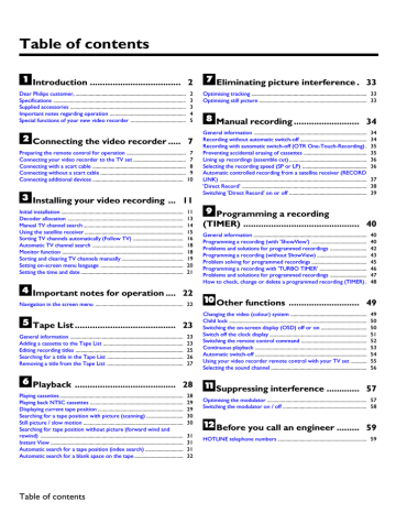 Philips VR620/58 User's Manual | Manualzz Philips VR620/58 User's Manual | Manualzz