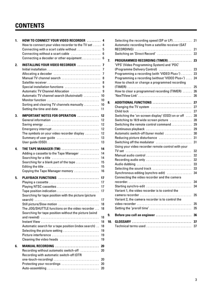 Philips VR9185 User manual Philips VR9185 User manual