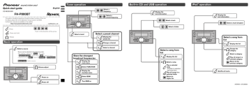 Pioneer Premier FH-P800BT Quick Start Guide | Manualzz Pioneer Premier FH-P800BT Quick Start Guide | Manualzz