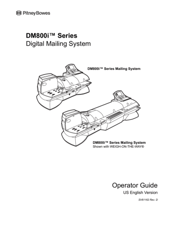 Pitney Bowes DM800i Operator Guide | Manualzz