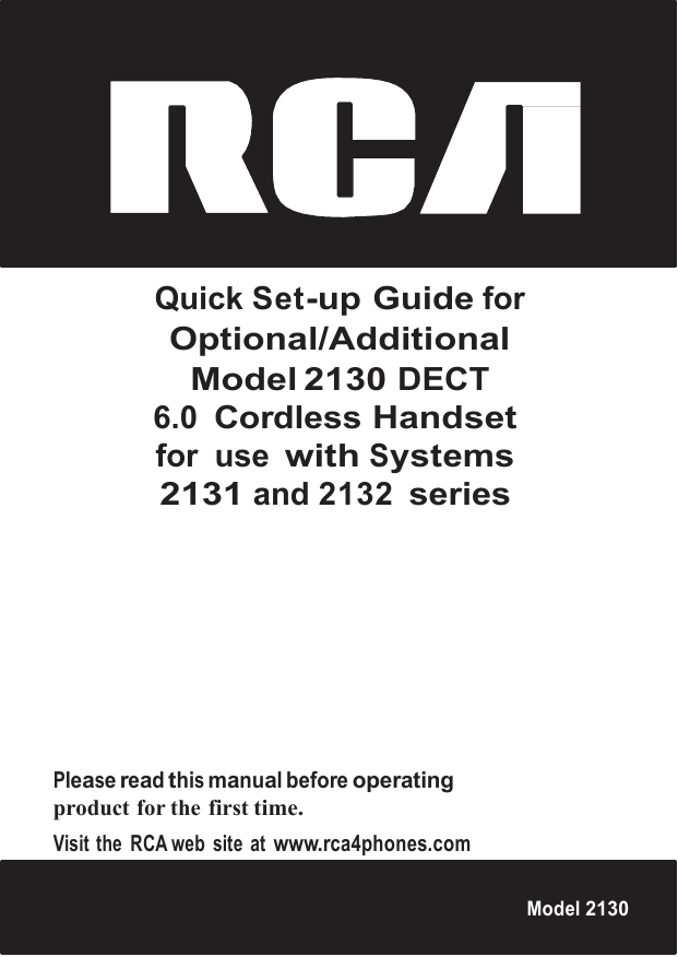RCA 2130-0BKGA User guide RCA 2130-0BKGA User guide