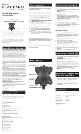 RCA MAF10BK Installation Manual | Manualzz