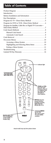 RCA RCU300TR User Manual | Download & View | Manualzz RCA RCU300TR User Manual | Download & View | Manualzz