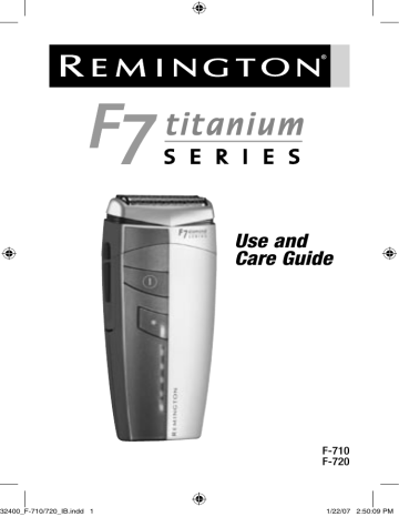 Remington F7 Use and care guide | Manualzz