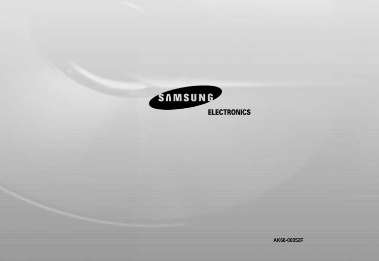 Samsung AK68-00052F User's manual Samsung AK68-00052F User's manual