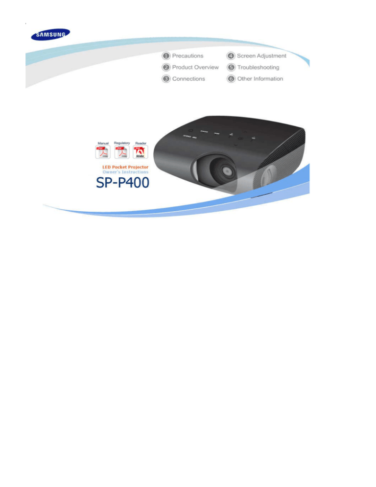 Samsung BP59-00092G-03, SP-P400, SP-P400B User manual Samsung BP59-00092G-03, SP-P400, SP-P400B User manual
