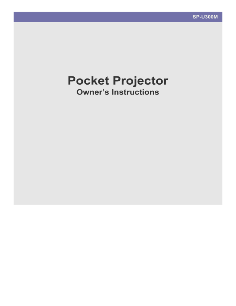 Samsung SP-U300M, BP59-00136C-02 User's manual Samsung SP-U300M, BP59-00136C-02 User's manual