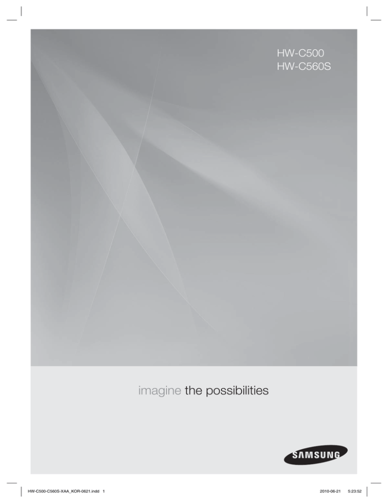 Samsung HW-C500, C560S, HW-C560S User's manual Samsung HW-C500, C560S, HW-C560S User's manual