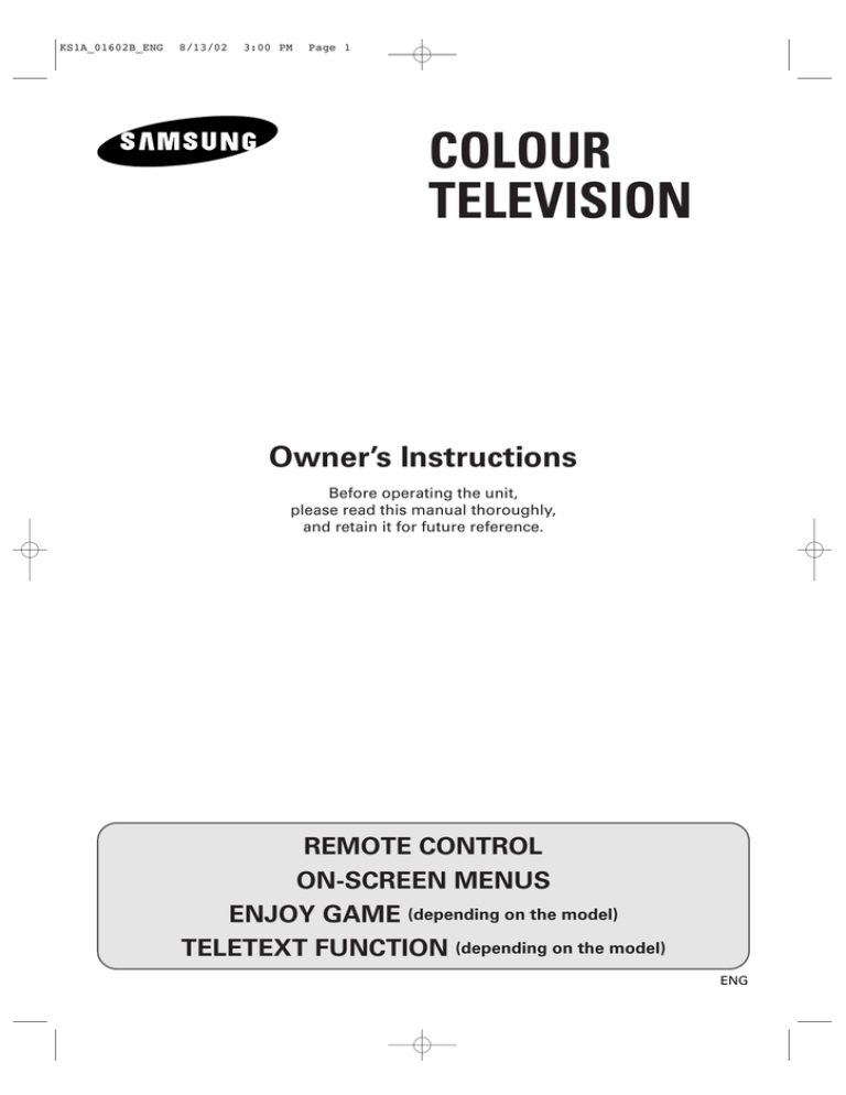 Samsung CS-21K3MG, CB-15K2, CS-21V10MK, CB-21F3MJ, CS20D3S, CB21H42T, CB-21H5W, CS14V5MJ, CB21F5, CS-20V5MK User manual Samsung CS-21K3MG, CB-15K2, CS-21V10MK, CB-21F3MJ, CS20D3S, CB21H42T, CB-21H5W, CS14V5MJ, CB21F5, CS-20V5MK User manual