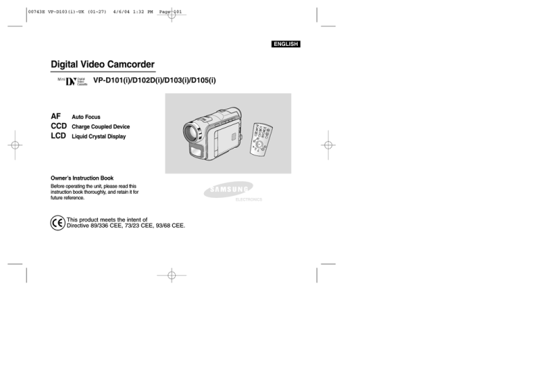 Samsung D103 User's manual Samsung D103 User's manual