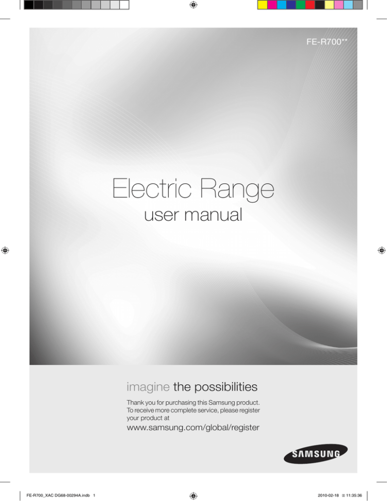 Samsung DG68-00294A, FE-R700 Series, FE-R700WX User manual Samsung DG68-00294A, FE-R700 Series, FE-R700WX User manual