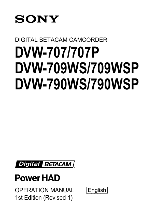 Samsung DVW-707/707P User's manual Samsung DVW-707/707P User's manual