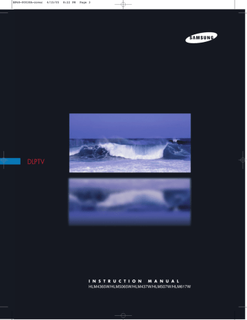 Samsung HLM507W User's manual Samsung HLM507W User's manual
