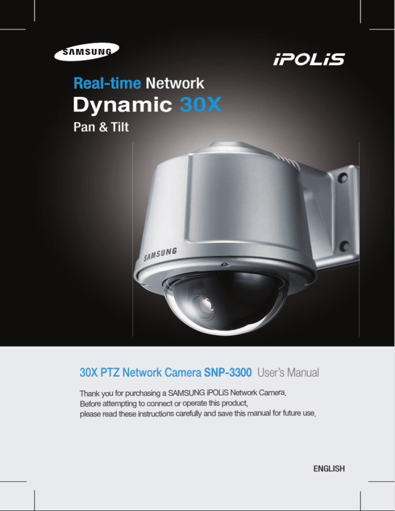 Samsung IPOLIS SNP-3300 User manual Samsung IPOLIS SNP-3300 User manual