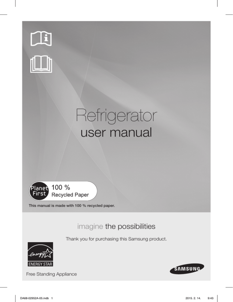 Samsung RF25HMEDBSR/AA Product Manual Samsung RF25HMEDBSR/AA Product Manual