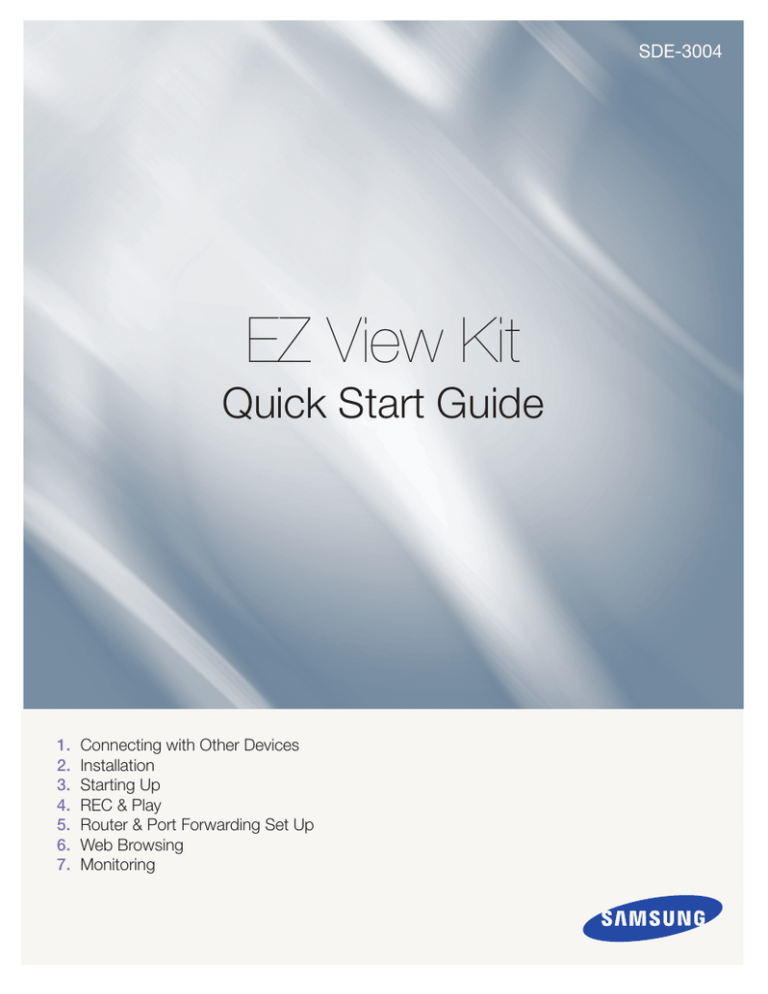 Samsung Digital Camera EZ View Kit User's manual Samsung Digital Camera EZ View Kit User's manual