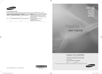 Samsung Flat Panel Television 430 User manual | Manualzz Samsung Flat Panel Television 430 User manual | Manualzz