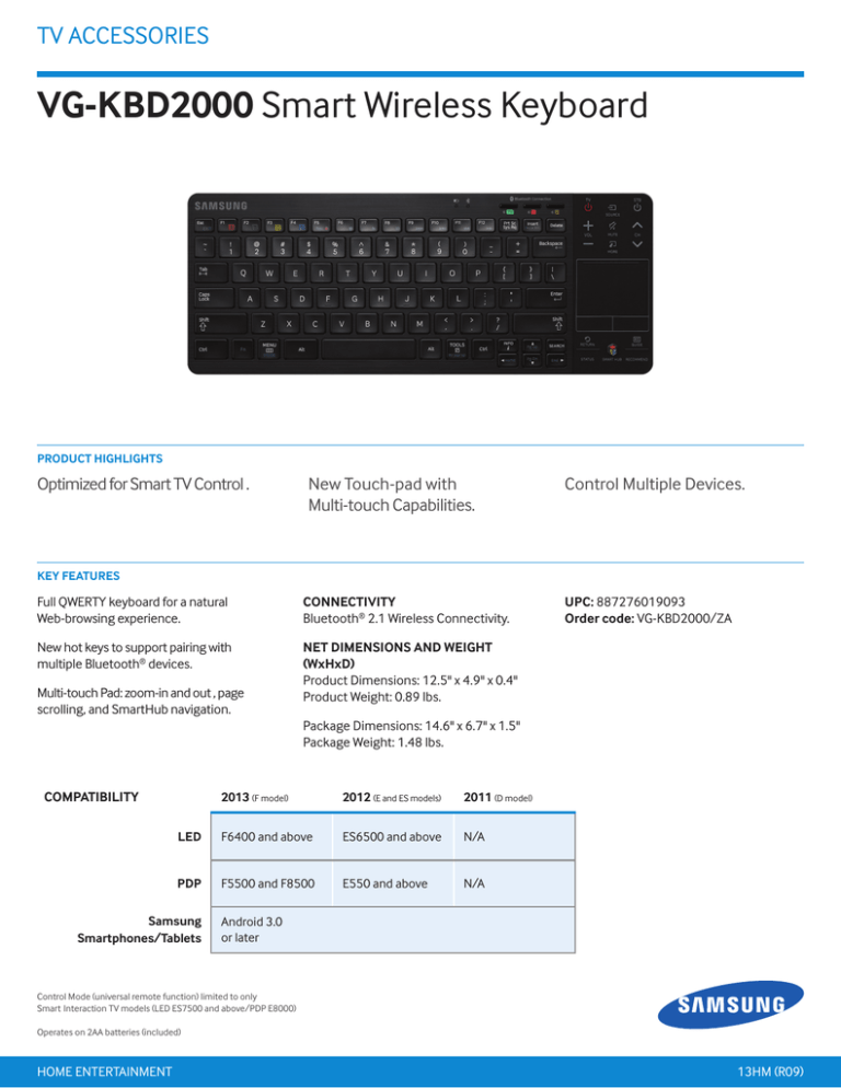 Samsung VG-KBD2000 User manual Samsung VG-KBD2000 User manual