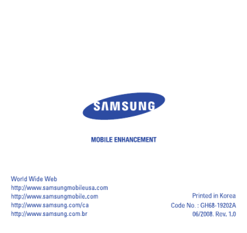 Samsung SBH650, SBH650 - Bluetooth Stereo Pendant Headset User manual Samsung SBH650, SBH650 - Bluetooth Stereo Pendant Headset User manual