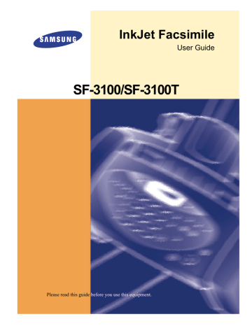 Samsung SF-3100 User's manual Samsung SF-3100 User's manual