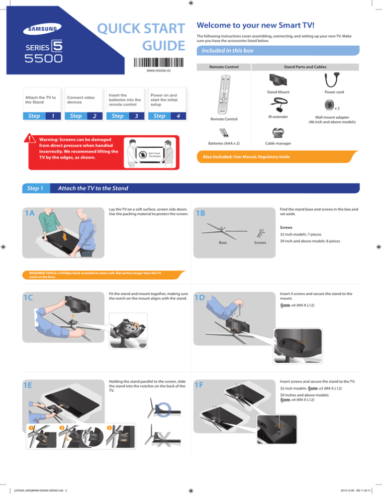 Samsung UN50F5500AFXZA User's manual Samsung UN50F5500AFXZA User's manual