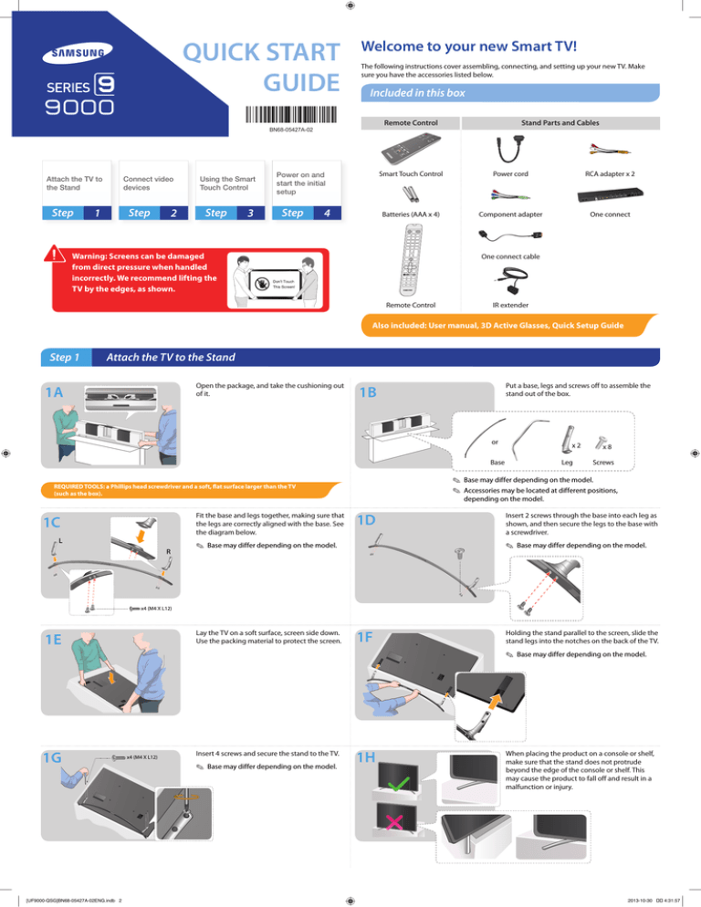 Samsung UN65F9000AFXZA User's manual Samsung UN65F9000AFXZA User's manual