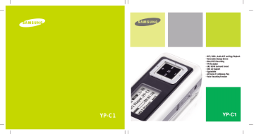 Samsung YP-C1X User manual | Manualzz Samsung YP-C1X User manual | Manualzz