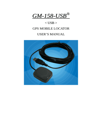 San Jose Navigation GM-158-USB User's Manual | Manualzz