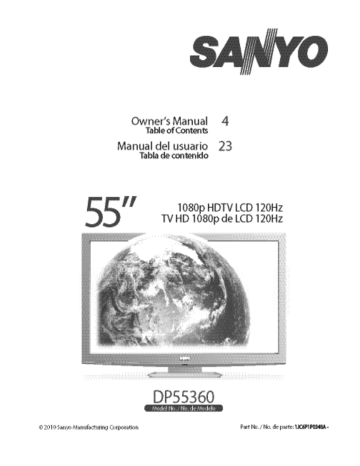 Sanyo DP55360 - 55 Sanyo DP55360 - 55