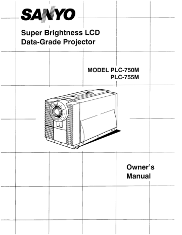Sanyo PLC-755M Owner's Manual | Manualzz Sanyo PLC-755M Owner's Manual | Manualzz