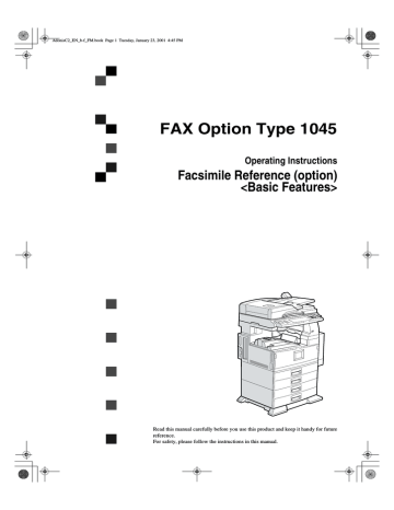 Savin 1045 Operating instructions | Manualzz