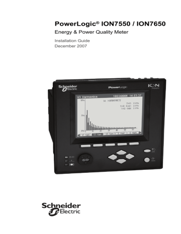 Schneider Electric ION7650 User's manual Schneider Electric ION7650 User's manual