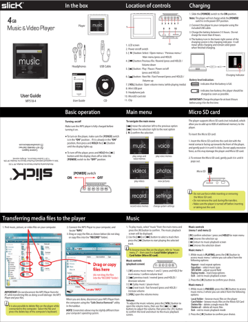 Slick MP518-4 User guide | Manualzz Slick MP518-4 User guide | Manualzz