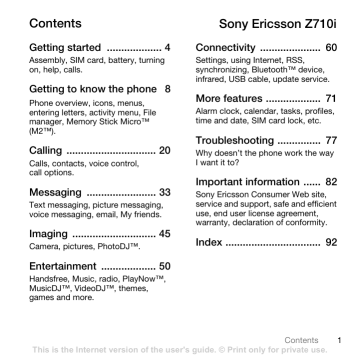 Sony Ericsson Z512a Operating Instructions | Manualzz Sony Ericsson Z512a Operating Instructions | Manualzz