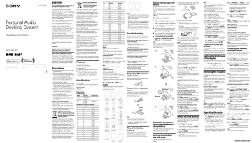 Sony 4-199-738-13(1) User's Manual | Manualzz Sony 4-199-738-13(1) User's Manual | Manualzz