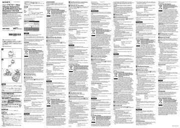 Sony ADP-MAC Operating instructions Sony ADP-MAC Operating instructions