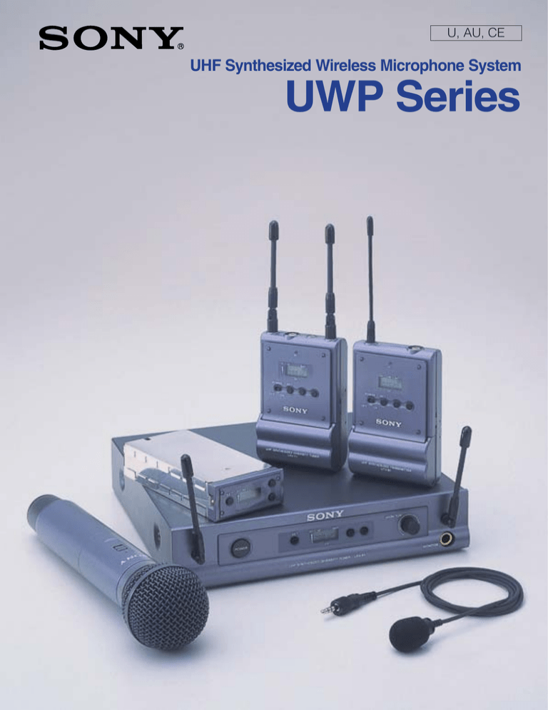 Sony AU User's manual Sony AU User's manual