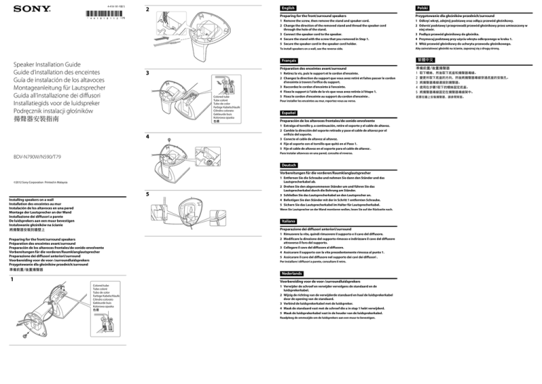 Sony BDV-N590, BDV-T79, BDV-N790W Owner's manual Sony BDV-N590, BDV-T79, BDV-N790W Owner's manual