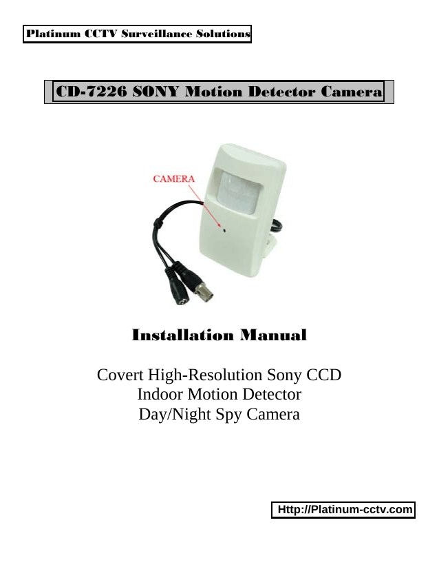 Sony CD-7226 User's manual Sony CD-7226 User's manual