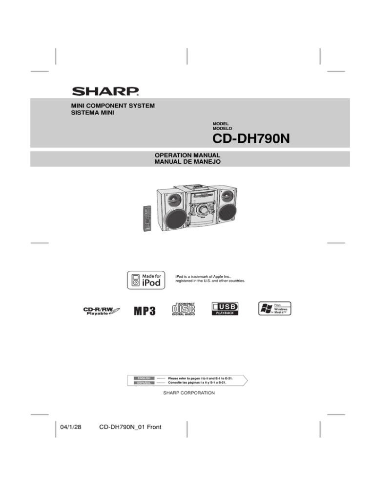 Sony CD-DH790N User's manual Sony CD-DH790N User's manual