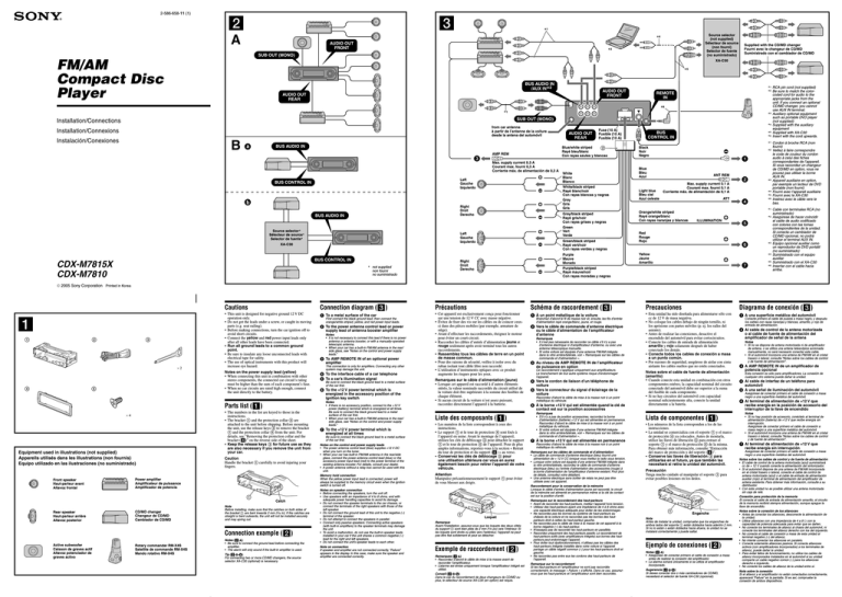 Sony CDX-M7810, CDX M7815X User's manual Sony CDX-M7810, CDX M7815X User's manual