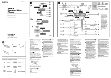 Sony CDX-M8815X, CDX-M8810 Owner's manual Sony CDX-M8815X, CDX-M8810 Owner's manual