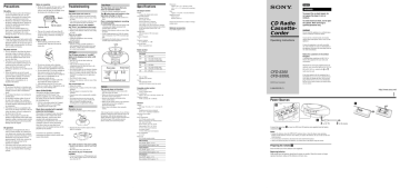 Sony CFD-S350 User manual | Manualzz