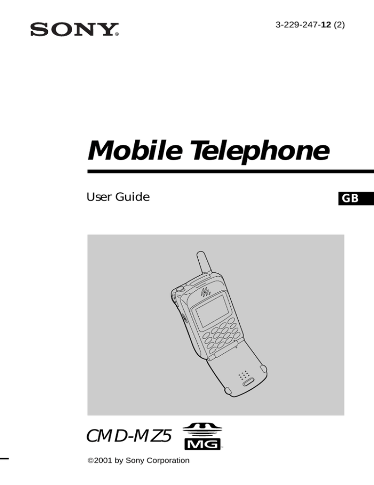 Sony CMD-MZ5 User manual Sony CMD-MZ5 User manual
