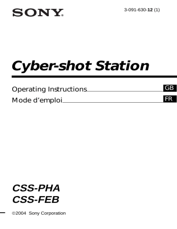 Sony CSS-FEB User's manual Sony CSS-FEB User's manual