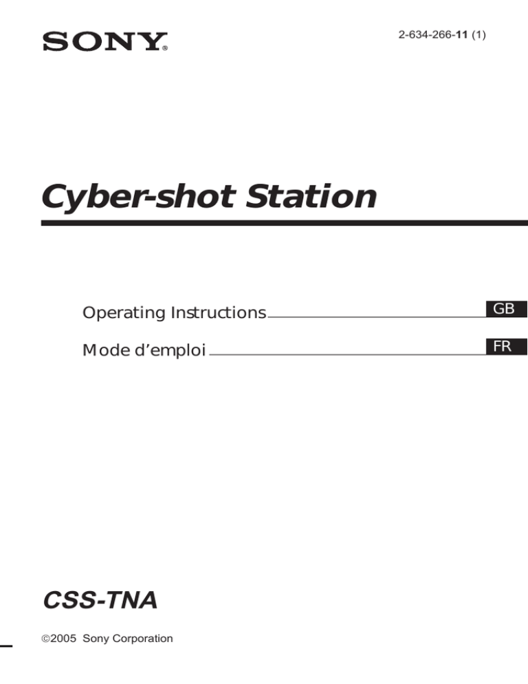 Sony CSS-TNA Operating instructions Sony CSS-TNA Operating instructions