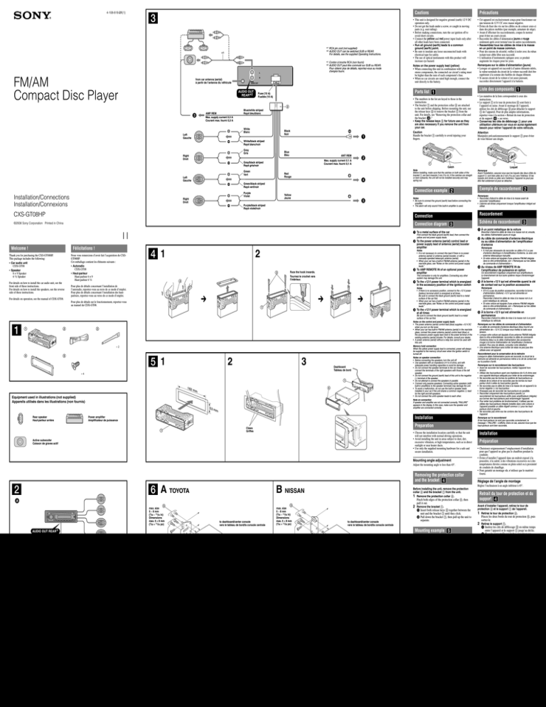 Sony CXS-GT08HP Owner's manual Sony CXS-GT08HP Owner's manual
