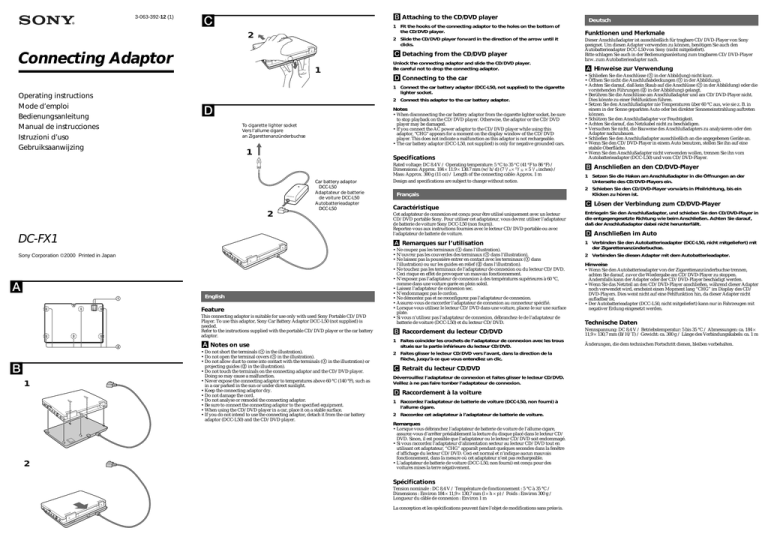Sony DC-FX1 User's manual Sony DC-FX1 User's manual